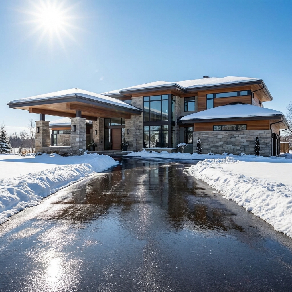 Snow covered residential home in Halifax